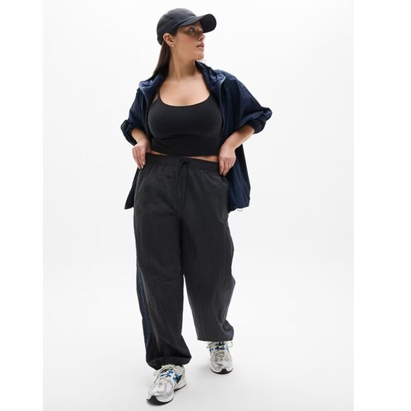Med, Large, XL ATHLETA Daybreak Mid Rise Parachute Joggers Black Navy Stripe NWT - Picture 4 of 6